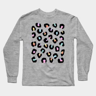 Rainbow Leopard Print Spots Long Sleeve T-Shirt